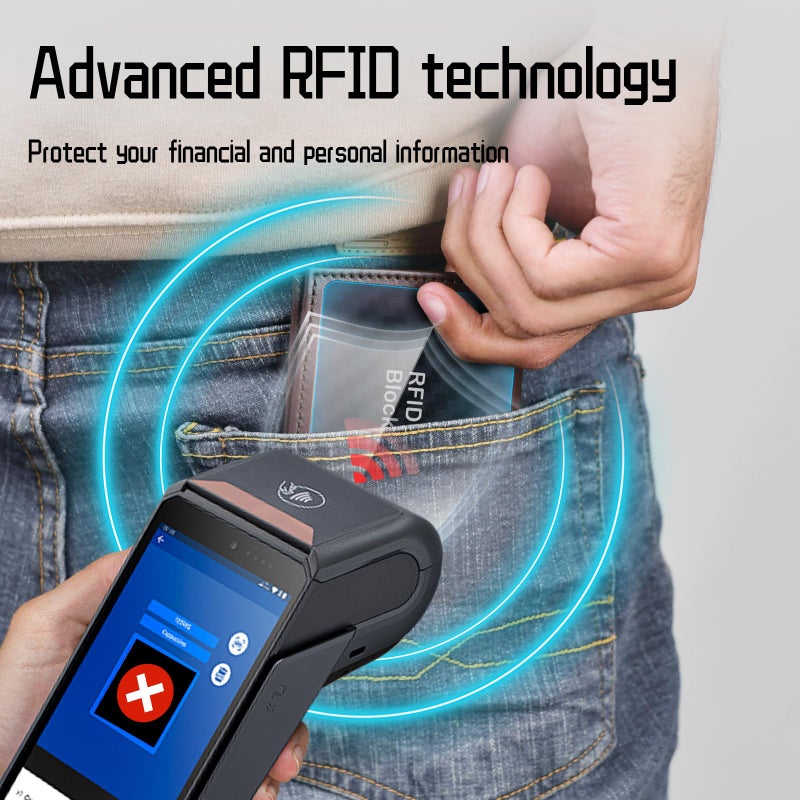 Timeskey NFC بطاقات حجب RFID - 4 قطع حماية جواز السفر من بطاقات الائتمان والخصم غير التلامسية، تصميم ذكي نحيف، لحامل بطاقة الائتمان ومنع سرقة الهوية - Image 5